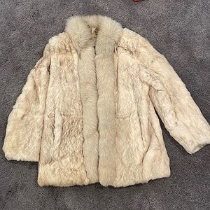 Vintage Cream Fur Coat